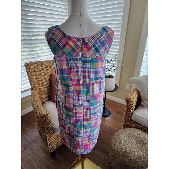 Talbots Madras Plaid Sheath Dress Women's Size 2 Preppy Nautical Party - Picture 4 of 9